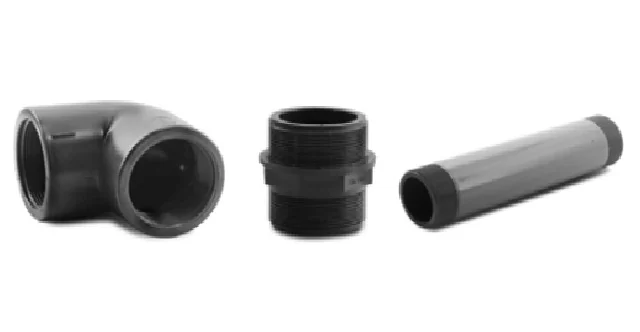 Угловой фитинг 90° с соединителем из ПВХ CU2.5+TR