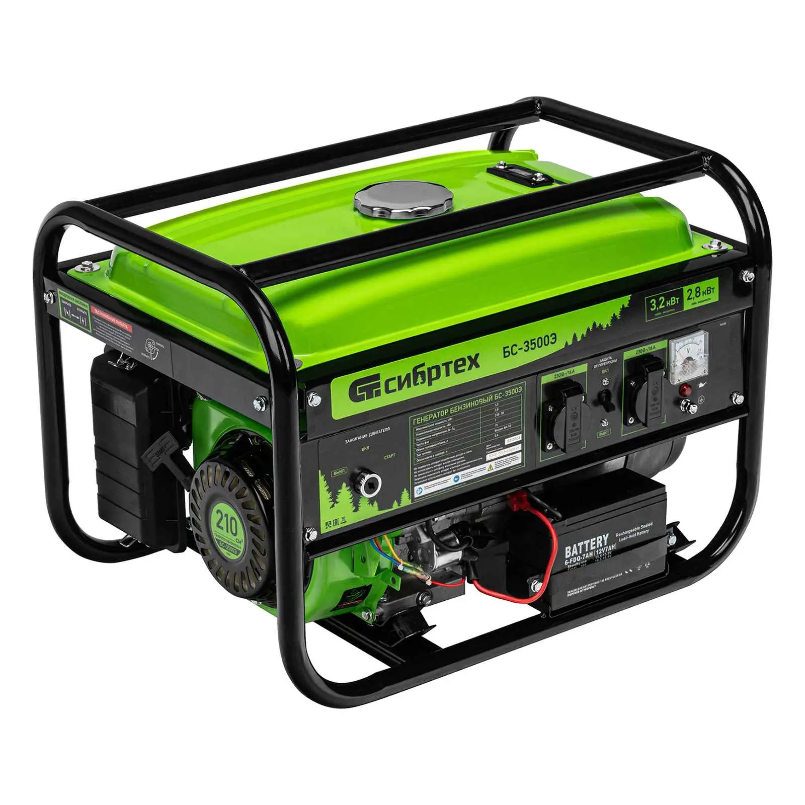 Генератор бензиновый Сибртех БС-3500Э